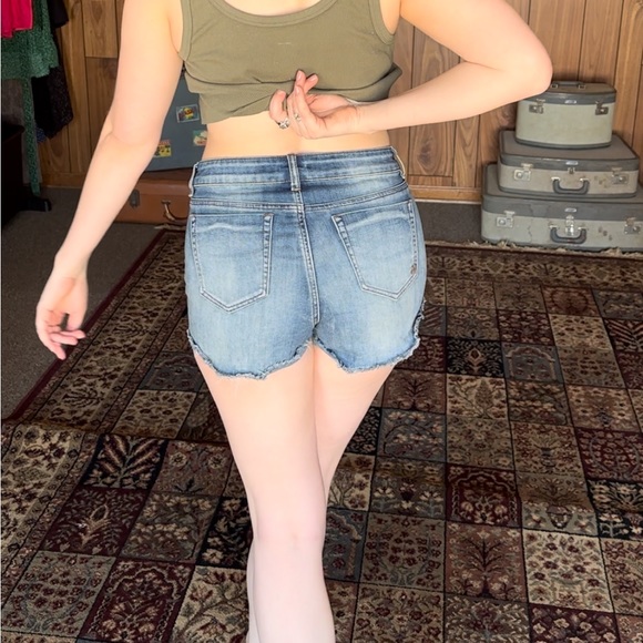 Indigo Rein Short Denim Shorts - Size 13, Distressed Hemline, Great Condition - Picture 5 of 7
